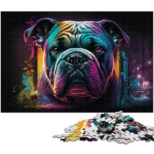 Puzzle für Erwachsene, 1000 Teile, Bulldog-Puzzle, Denkspiel, Spaß für zu Hause, Aktivitäten, Geburtstagsgeschenk, Reisegeschenk, Größe 50 x 75 cm Puzzle für Erwachsene, 1000 Teile, Bulldog-Puzzle, Denkspiel, Spaß für zu Hause, Aktivitäten, Geburtstagsgeschenk, Reisegeschenk, Größe 50 x 75 cm von LLONGKT