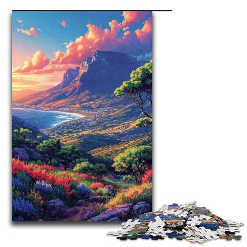 Puzzle für Erwachsene, 1000 Teile, Bunte Berge, Puzzle für Lernspiele, Herausforderungsspielzeug, gutes Geschenk (Größe 50 x 75 cm) von LLONGKT