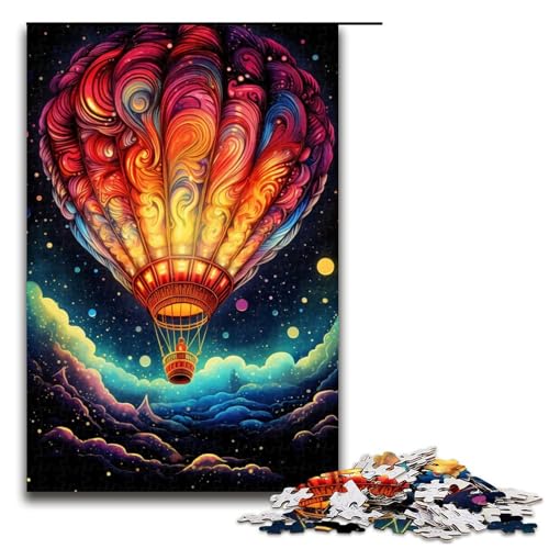 Puzzle für Erwachsene, 1000 Teile, Bunte Heißluftballons, anspruchsvolles Spiel, Größe 50 x 75 cm von LLONGKT
