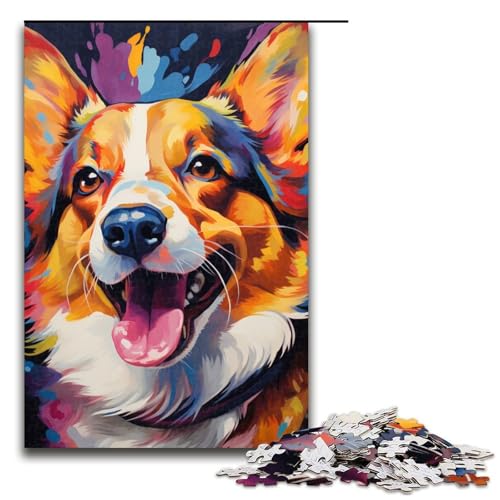 Puzzle für Erwachsene, 1000 Teile, Bunte Hunde, Eltern-Kind-Interaktion, geeignet für Jugendliche ab 14 Jahren von LLONGKT