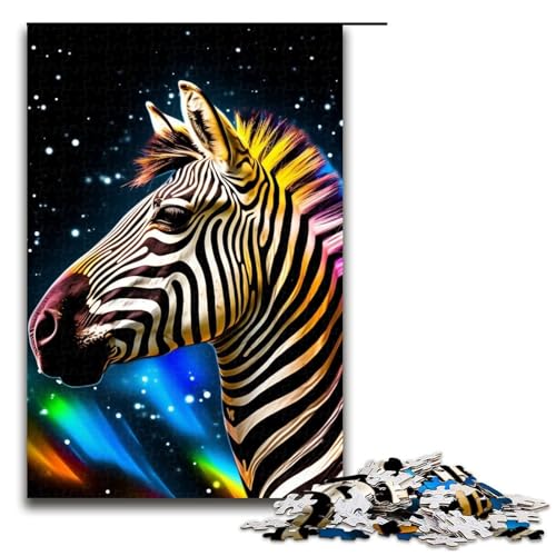 Puzzle für Erwachsene, 1000 Teile, Bunte Zebras, Lernspiele für Zuhause, DIY-Spielzeug, Lernspiel für Geburtstag, Weihnachten, Größe 50 x 75 cm Puzzle für Erwachsene, 1000 Teile, Bunte Zebras, Lernspiele für Zuhause, DIY-Spielzeug, Lernspiel für Geburtstag, Weihnachten, Größe 50 x 75 cm von LLONGKT