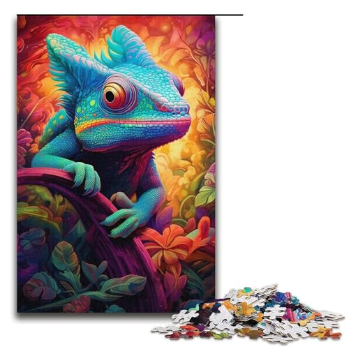Puzzle für Erwachsene, 1000 Teile, Chamäleon-Spielzeug, Lernspiele, Stressabbau, Verbesserung des Gedächtnisses, Größe 38 x 26 cm Puzzle für Erwachsene, 1000 Teile, Chamäleon-Spielzeug, Lernspiele, Stressabbau, Verbesserung des Gedächtnisses, Größe 38 x 26 cm von LLONGKT