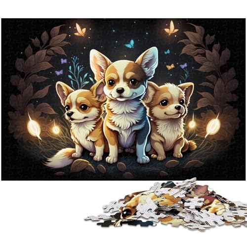 Puzzle für Erwachsene, 1000 Teile, Chihuahua-Spielzeug, Lernspiele, Stressabbau, Geschenk zum Geburtstag, Größe 50 x 75 cm Puzzle für Erwachsene, 1000 Teile, Chihuahua-Spielzeug, Lernspiele, Stressabbau, Geschenk zum Geburtstag, Größe 50 x 75 cm von LLONGKT