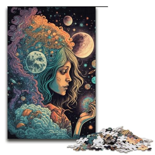 Puzzle für Erwachsene, 1000 Teile, Cosmic High Learning, pädagogisches Puzzle, Geschenke für Freunde und Familie, Größe 38 x 26 cm von LLONGKT