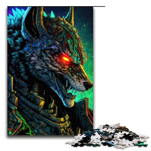 Puzzle für Erwachsene, 1000 Teile, Cosmic Space Wolves, Heimdekoration, Puzzle, Geschenke für Freunde und Familie, Größe 50 x 75 cm von LLONGKT