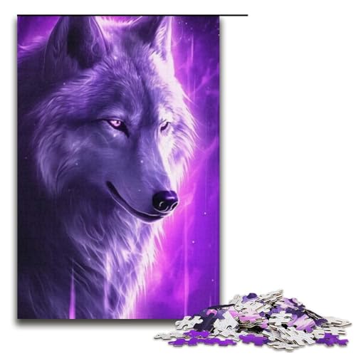 Puzzle für Erwachsene, 1000 Teile, Cosmic Wolf, Eltern-Kind-Interaktion, geeignet für Jugendliche ab 14 Jahren von LLONGKT
