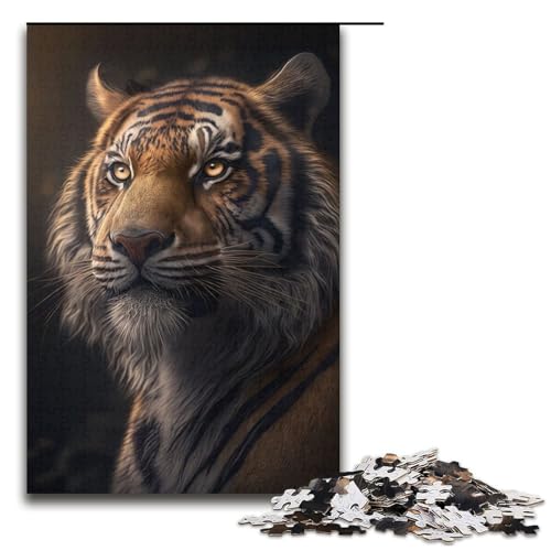 Puzzle für Erwachsene, 1000 Teile, Da Vinci Tiger-Puzzle – anspruchsvolles Spiel, tolles Geschenk für Spiele, geeignet für und Jugendliche ab 14 Jahren, Größe 38 x 26 cm Puzzle für Erwachsene, 1000 Teile, Da Vinci Tiger-Puzzle – anspruchsvolles Spiel, tolles Geschenk für Spiele, geeignet für und Jugendliche ab 14 Jahren, Größe 38 x 26 cm von LLONGKT