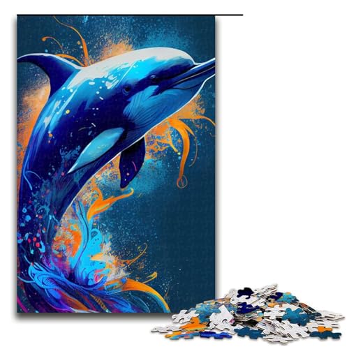 Puzzle für Erwachsene, 1000 Teile, Delfin-Tier, Lernspiele für Zuhause, DIY-Spielzeug, Lernspiel für Geburtstag, Weihnachten, Größe 50 x 75 cm Puzzle für Erwachsene, 1000 Teile, Delfin-Tier, Lernspiele für Zuhause, DIY-Spielzeug, Lernspiel für Geburtstag, Weihnachten, Größe 50 x 75 cm von LLONGKT