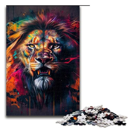 Puzzle für Erwachsene, 1000 Teile, Der stolze Löwe, für Erwachsene, Holzpuzzles, Familienspiele, Weihnachts- und Geburtstagsgeschenke, Größe 50 x 75 cm Puzzle für Erwachsene, 1000 Teile, Der stolze Löwe, für Erwachsene, Holzpuzzles, Familienspiele, Weihnachts- und Geburtstagsgeschenke, Größe 50 x 75 cm von LLONGKT