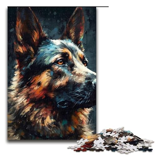 Puzzle für Erwachsene, 1000 Teile, Deutscher Schäferhund, Lernspiele für Zuhause, DIY-Spielzeug, Lernspiel für Geburtstag, Weihnachten, Größe 50 x 75 cm Puzzle für Erwachsene, 1000 Teile, Deutscher Schäferhund, Lernspiele für Zuhause, DIY-Spielzeug, Lernspiel für Geburtstag, Weihnachten, Größe 50 x 75 cm von LLONGKT