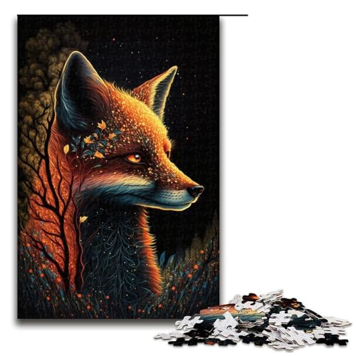 Puzzle für Erwachsene, 1000 Teile, Dschungelfuchs, Holzpuzzle, Familiendekoration, Größe 50 x 75 cm Puzzle für Erwachsene, 1000 Teile, Dschungelfuchs, Holzpuzzle, Familiendekoration, Größe 50 x 75 cm von LLONGKT