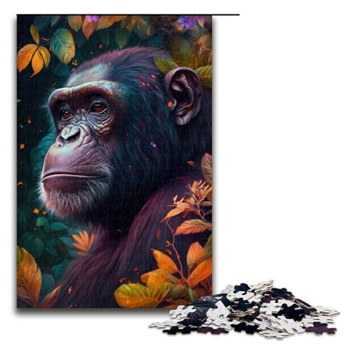Puzzle für Erwachsene, 1000 Teile, Dschungelkänguru-Puzzle, Familiendekoration, Größe 50 x 75 cm von LLONGKT