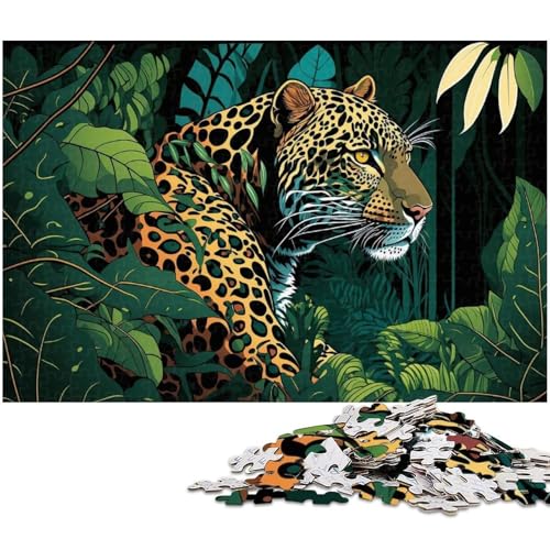 Puzzle für Erwachsene, 1000 Teile, Dschungelleopard, anspruchsvolles Spiel, ganze Familie, Größe 50 x 75 cm Puzzle für Erwachsene, 1000 Teile, Dschungelleopard, anspruchsvolles Spiel, ganze Familie, Größe 50 x 75 cm von LLONGKT