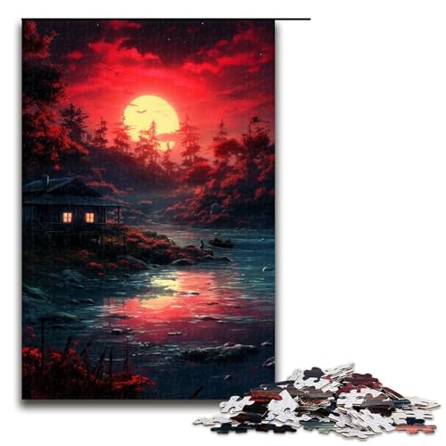 Puzzle für Erwachsene, 1000 Teile, EIN kleines Zimmer bei Sonnenuntergang, Heimdekoration, Puzzlespielzeug, einzigartiges Geburtstagsgeschenk, Größe 50 x 75 cm Puzzle für Erwachsene, 1000 Teile, EIN kleines Zimmer bei Sonnenuntergang, Heimdekoration, Puzzlespielzeug, einzigartiges Geburtstagsgeschenk, Größe 50 x 75 cm von LLONGKT