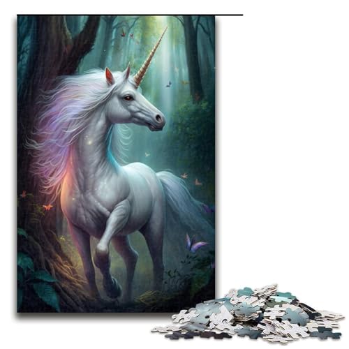 Puzzle für Erwachsene, 1000 Teile, Einhorn-Puzzle, Spielzeug, Denkspiel, Geburtstagsgeschenk, Geschenke, Wandkunst (Größe 50 x 75 cm) von LLONGKT