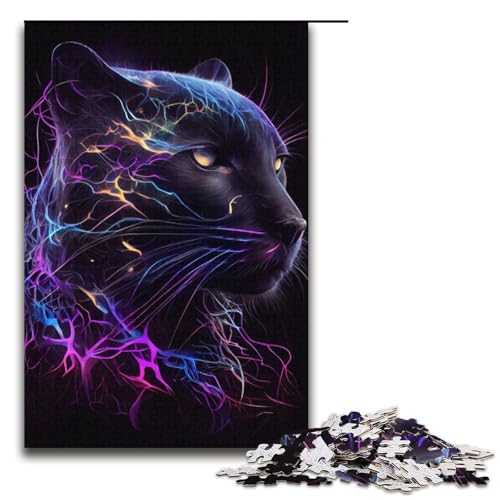 Puzzle für Erwachsene, 1000 Teile, Electric Storm Panther, schwierig und herausfordernd, tolles Geschenk für Spiele, Größe 38 x 26 cm Puzzle für Erwachsene, 1000 Teile, Electric Storm Panther, schwierig und herausfordernd, tolles Geschenk für Spiele, Größe 38 x 26 cm von LLONGKT