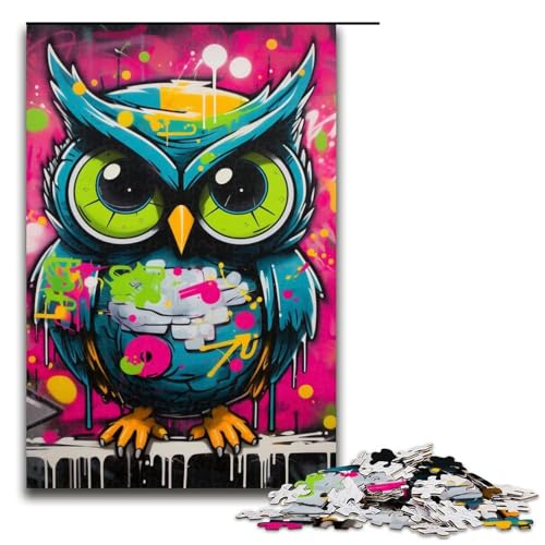 Puzzle für Erwachsene, 1000 Teile, Eulen-Graffiti-Malerei, anspruchsvolles Spiel, tolles Geschenk für Spiele, geeignet für und Jugendliche ab 14 Jahren, Größe 50 x 75 cm Puzzle für Erwachsene, 1000 Teile, Eulen-Graffiti-Malerei, anspruchsvolles Spiel, tolles Geschenk für Spiele, geeignet für und Jugendliche ab 14 Jahren, Größe 50 x 75 cm von LLONGKT