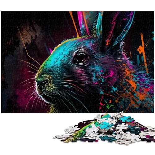 Puzzle für Erwachsene, 1000 Teile, Fantasie-Kaninchen-Puzzle, Quizspiel, ganze Familie, Größe 50 x 75 cm von LLONGKT