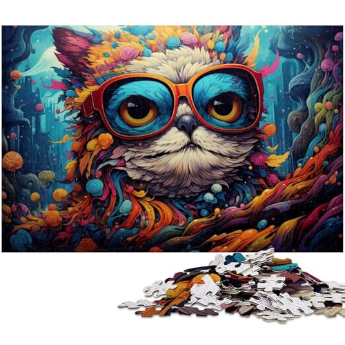 Puzzle für Erwachsene, 1000 Teile, Fantasy-Panda-Puzzle, hilft dem Gehirn, süchtig machendes Spielzeug zu trainieren und Geduld zu fördern, Größe 50 x 75 cm von LLONGKT