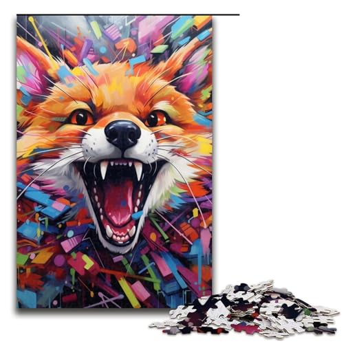 Puzzle für Erwachsene, 1000 Teile, Farbfuchs-Puzzle, Eltern-Kind-Interaktion, geeignet für Jugendliche ab 14 Jahren von LLONGKT