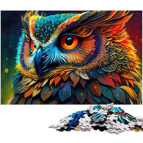 Puzzle für Erwachsene, 1000 Teile, Farbiges Eulen-Puzzle-Quizspiel, ganze Familie, Größe 50 x 75 cm Puzzle für Erwachsene, 1000 Teile, Farbiges Eulen-Puzzle-Quizspiel, ganze Familie, Größe 50 x 75 cm von LLONGKT