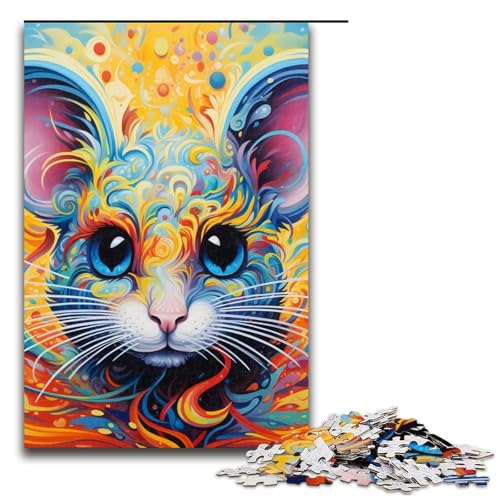 Puzzle für Erwachsene, 1000 Teile, Farbmaus-Spielzeug, Denkspiel, einzigartiges Herausforderungsspiel, Größe 50 x 75 cm Puzzle für Erwachsene, 1000 Teile, Farbmaus-Spielzeug, Denkspiel, einzigartiges Herausforderungsspiel, Größe 50 x 75 cm von LLONGKT