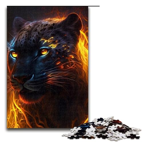 Puzzle für Erwachsene, 1000 Teile, Flammenleopard, Lernspiele für Zuhause, DIY-Spielzeug, Lernspiel für Geburtstag, Weihnachten, Größe 50 x 75 cm Puzzle für Erwachsene, 1000 Teile, Flammenleopard, Lernspiele für Zuhause, DIY-Spielzeug, Lernspiel für Geburtstag, Weihnachten, Größe 50 x 75 cm von LLONGKT