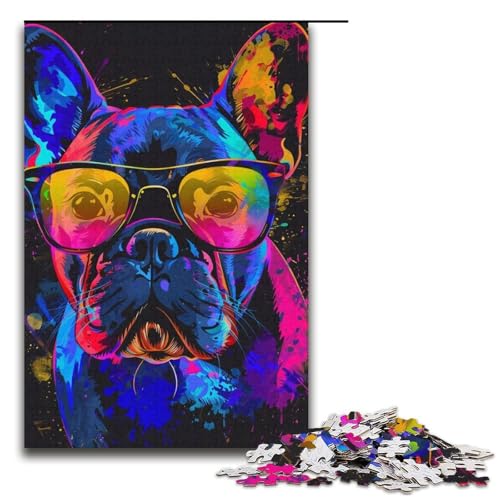 Puzzle für Erwachsene, 1000 Teile, Französische Bulldogge, Hundekunst, Eltern-Kind-Interaktion, geeignet für Jugendliche ab 14 Jahren Puzzle für Erwachsene, 1000 Teile, Französische Bulldogge, Hundekunst, Eltern-Kind-Interaktion, geeignet für Jugendliche ab 14 Jahren von LLONGKT