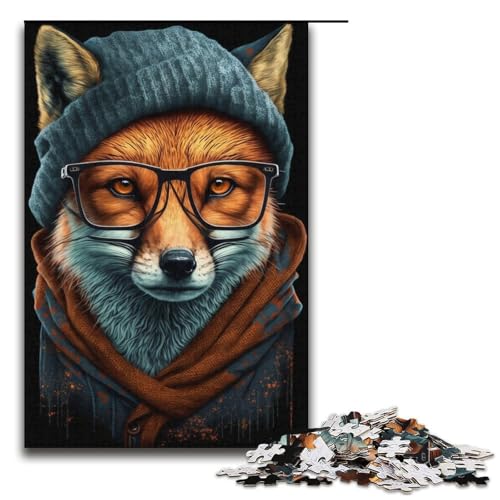 Puzzle für Erwachsene, 1000 Teile, Fuchs, unmögliches Puzzle, Lernspiel für Geburtstag, Weihnachten, Größe 38 x 26 cm Puzzle für Erwachsene, 1000 Teile, Fuchs, unmögliches Puzzle, Lernspiel für Geburtstag, Weihnachten, Größe 38 x 26 cm von LLONGKT