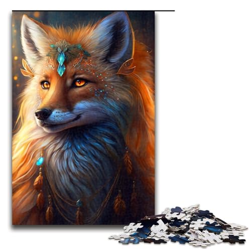 Puzzle für Erwachsene, 1000 Teile, Fuchs-Puzzlespiel, Spielzeug, stärkt die Liebe zwischen Paaren (Größe 50 x 75 cm) von LLONGKT