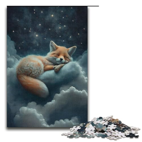 Puzzle für Erwachsene, 1000 Teile, Fuchs im Himmel, Puzzle für Erwachsene, Papppuzzle, anspruchsvolles Spiel, Größe 38 x 26 cm von LLONGKT