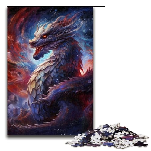 Puzzle für Erwachsene, 1000 Teile, Galaxie-Drache, Eltern-Kind-Interaktion, geeignet für Jugendliche ab 14 Jahren von LLONGKT