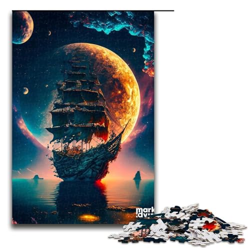 Puzzle für Erwachsene, 1000 Teile, Galaxie-Piratenschiff-Puzzle, Eltern-Kind-Interaktion, geeignet für Jugendliche ab 14 Jahren Puzzle für Erwachsene, 1000 Teile, Galaxie-Piratenschiff-Puzzle, Eltern-Kind-Interaktion, geeignet für Jugendliche ab 14 Jahren von LLONGKT