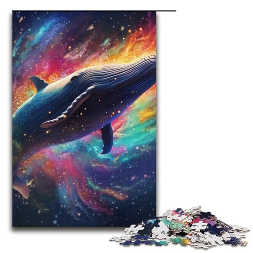 Puzzle für Erwachsene, 1000 Teile, Galaxien, Blauwale, Puzzle – anspruchsvolles Spiel, tolles Geschenk für Spiele, geeignet für und Jugendliche ab 14 Jahren, Größe 38 x 26 cm von LLONGKT