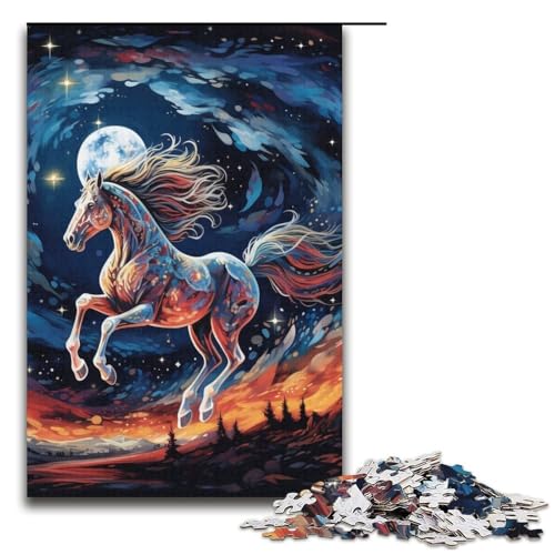 Puzzle für Erwachsene, 1000 Teile, Galaxien-Pferde-Puzzle – anspruchsvolles Spiel, tolles Geschenk für Spiele, geeignet für Kinder und Jugendliche ab 14 Jahren, Größe 38 x 26 cm Puzzle für Erwachsene, 1000 Teile, Galaxien-Pferde-Puzzle – anspruchsvolles Spiel, tolles Geschenk für Spiele, geeignet für Kinder und Jugendliche ab 14 Jahren, Größe 38 x 26 cm von LLONGKT