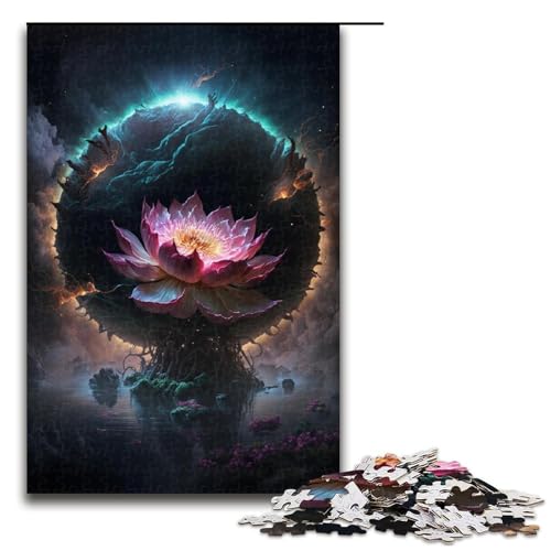 Puzzle für Erwachsene, 1000 Teile, Galaxy Art Lotus, Lernspielzeug, geeignet für Paare, Größe 50 x 75 cm Puzzle für Erwachsene, 1000 Teile, Galaxy Art Lotus, Lernspielzeug, geeignet für Paare, Größe 50 x 75 cm von LLONGKT