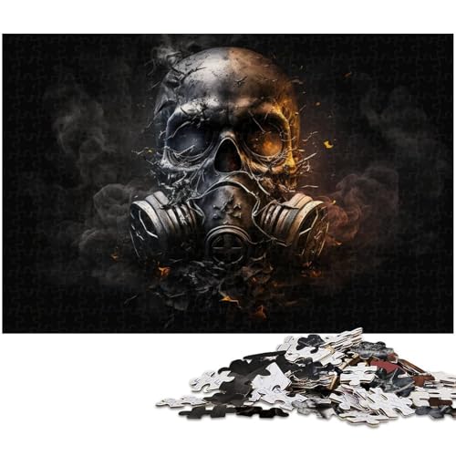 Puzzle für Erwachsene, 1000 Teile, Gasschädelmaske, Spielzeug, Lernspiele, Stressabbau, Geschenk für Geburtstage, Größe 38 x 26 cm Puzzle für Erwachsene, 1000 Teile, Gasschädelmaske, Spielzeug, Lernspiele, Stressabbau, Geschenk für Geburtstage, Größe 38 x 26 cm von LLONGKT