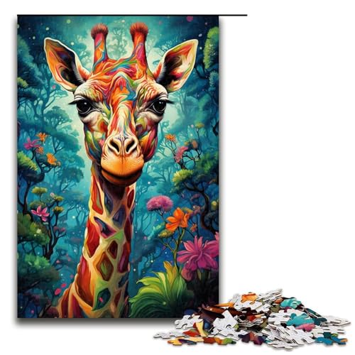 Puzzle für Erwachsene, 1000 Teile, Giraffen-Puzzle, Spielzeug zum Stressabbau, schwierige Herausforderung, Größe 50 x 75 cm Puzzle für Erwachsene, 1000 Teile, Giraffen-Puzzle, Spielzeug zum Stressabbau, schwierige Herausforderung, Größe 50 x 75 cm von LLONGKT