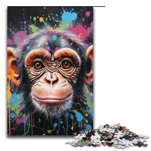 Puzzle für Erwachsene, 1000 Teile, Gorilla-Graffiti-Mal-Puzzlespiel, einzigartiges Herausforderungsspiel für Teenager ab 14 Jahren, Größe 38 x 26 cm Puzzle für Erwachsene, 1000 Teile, Gorilla-Graffiti-Mal-Puzzlespiel, einzigartiges Herausforderungsspiel für Teenager ab 14 Jahren, Größe 38 x 26 cm von LLONGKT
