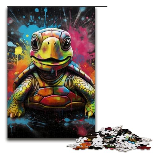 Puzzle für Erwachsene, 1000 Teile, Graffiti-Malerei, Schildkröten-Puzzle – anspruchsvolles Spiel, tolles Geschenk für Spiele, geeignet für und Jugendliche ab 14 Jahren, Größe 50 x 75 cm Puzzle für Erwachsene, 1000 Teile, Graffiti-Malerei, Schildkröten-Puzzle – anspruchsvolles Spiel, tolles Geschenk für Spiele, geeignet für und Jugendliche ab 14 Jahren, Größe 50 x 75 cm von LLONGKT