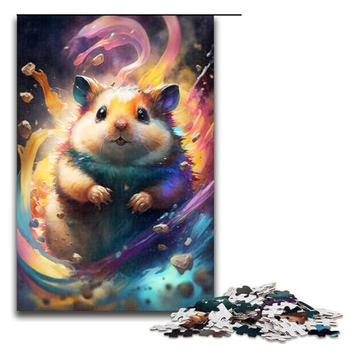 Puzzle für Erwachsene, 1000 Teile, Hamster-Mal-Puzzlespiel, Spielzeug, stärkt die Liebe zwischen Paaren (Größe 50 x 75 cm) von LLONGKT