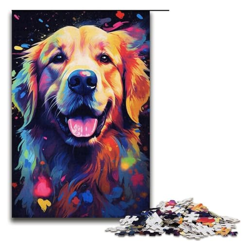 Puzzle für Erwachsene, 1000 Teile, Happy Golden Hair, Eltern-Kind-Interaktion, geeignet für Jugendliche ab 14 Jahren von LLONGKT