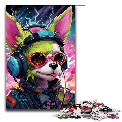 Puzzle für Erwachsene, 1000 Teile, Hund mit Kopfhörern, Puzzle – anspruchsvolles Spiel, tolles Geschenk für Spiele, geeignet für und Jugendliche ab 14 Jahren, Größe 50 x 75 cm Puzzle für Erwachsene, 1000 Teile, Hund mit Kopfhörern, Puzzle – anspruchsvolles Spiel, tolles Geschenk für Spiele, geeignet für und Jugendliche ab 14 Jahren, Größe 50 x 75 cm von LLONGKT