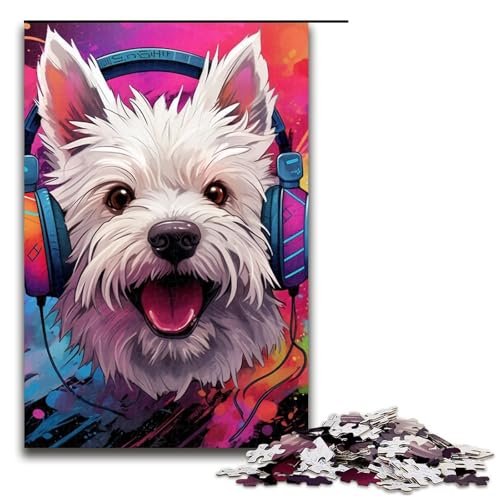 Puzzle für Erwachsene, 1000 Teile, Hund mit Kopfhörern, Puzzle – anspruchsvolles Spiel, tolles Geschenk für Spiele, geeignet für und Jugendliche ab 14 Jahren, Größe 50 x 75 cm Puzzle für Erwachsene, 1000 Teile, Hund mit Kopfhörern, Puzzle – anspruchsvolles Spiel, tolles Geschenk für Spiele, geeignet für und Jugendliche ab 14 Jahren, Größe 50 x 75 cm von LLONGKT