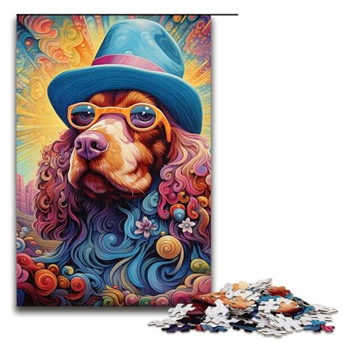 Puzzle für Erwachsene, 1000 Teile, Hundespielzeug, Denkspiel, einzigartiges Herausforderungsspiel, Größe 50 x 75 cm von LLONGKT