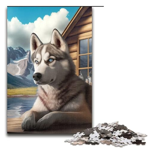 Puzzle für Erwachsene, 1000 Teile, Husky im Urlaub, Puzzle, Lernspielzeug, Familienspiele, Stressabbau, Größe 50 x 75 cm Puzzle für Erwachsene, 1000 Teile, Husky im Urlaub, Puzzle, Lernspielzeug, Familienspiele, Stressabbau, Größe 50 x 75 cm von LLONGKT