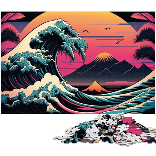 Puzzle für Erwachsene, 1000 Teile, Japanisches Wellen-Puzzle-Quizspiel, ganze Familie, Größe 50 x 75 cm Puzzle für Erwachsene, 1000 Teile, Japanisches Wellen-Puzzle-Quizspiel, ganze Familie, Größe 50 x 75 cm von LLONGKT