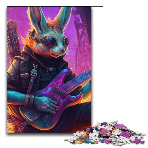 Puzzle für Erwachsene, 1000 Teile, Kaninchen-Gitarren-Tier-Puzzle – anspruchsvolles Spiel, tolles Geschenk für Spiele, geeignet für und Jugendliche ab 14 Jahren, Größe 38 x 26 cm Puzzle für Erwachsene, 1000 Teile, Kaninchen-Gitarren-Tier-Puzzle – anspruchsvolles Spiel, tolles Geschenk für Spiele, geeignet für und Jugendliche ab 14 Jahren, Größe 38 x 26 cm von LLONGKT