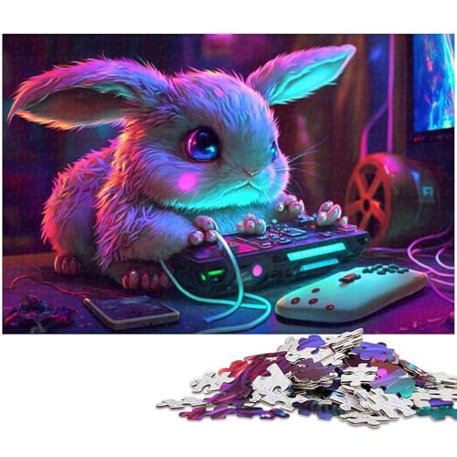 Puzzle für Erwachsene, 1000 Teile, Kaninchen-Spiel, Lernspielzeug, Familienspiele, gutes Geschenk, Größe 50 x 75 cm Puzzle für Erwachsene, 1000 Teile, Kaninchen-Spiel, Lernspielzeug, Familienspiele, gutes Geschenk, Größe 50 x 75 cm von LLONGKT