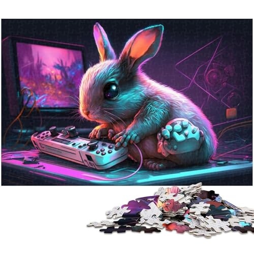 Puzzle für Erwachsene, 1000 Teile, Kaninchen-Spiel, Puzzle für Erwachsene, Holzpuzzle, Größe 50 x 75 cm Puzzle für Erwachsene, 1000 Teile, Kaninchen-Spiel, Puzzle für Erwachsene, Holzpuzzle, Größe 50 x 75 cm von LLONGKT
